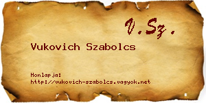 Vukovich Szabolcs névjegykártya